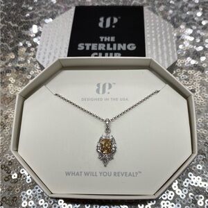 Bomb Party The Sterling Club Topaz and CZ necklace